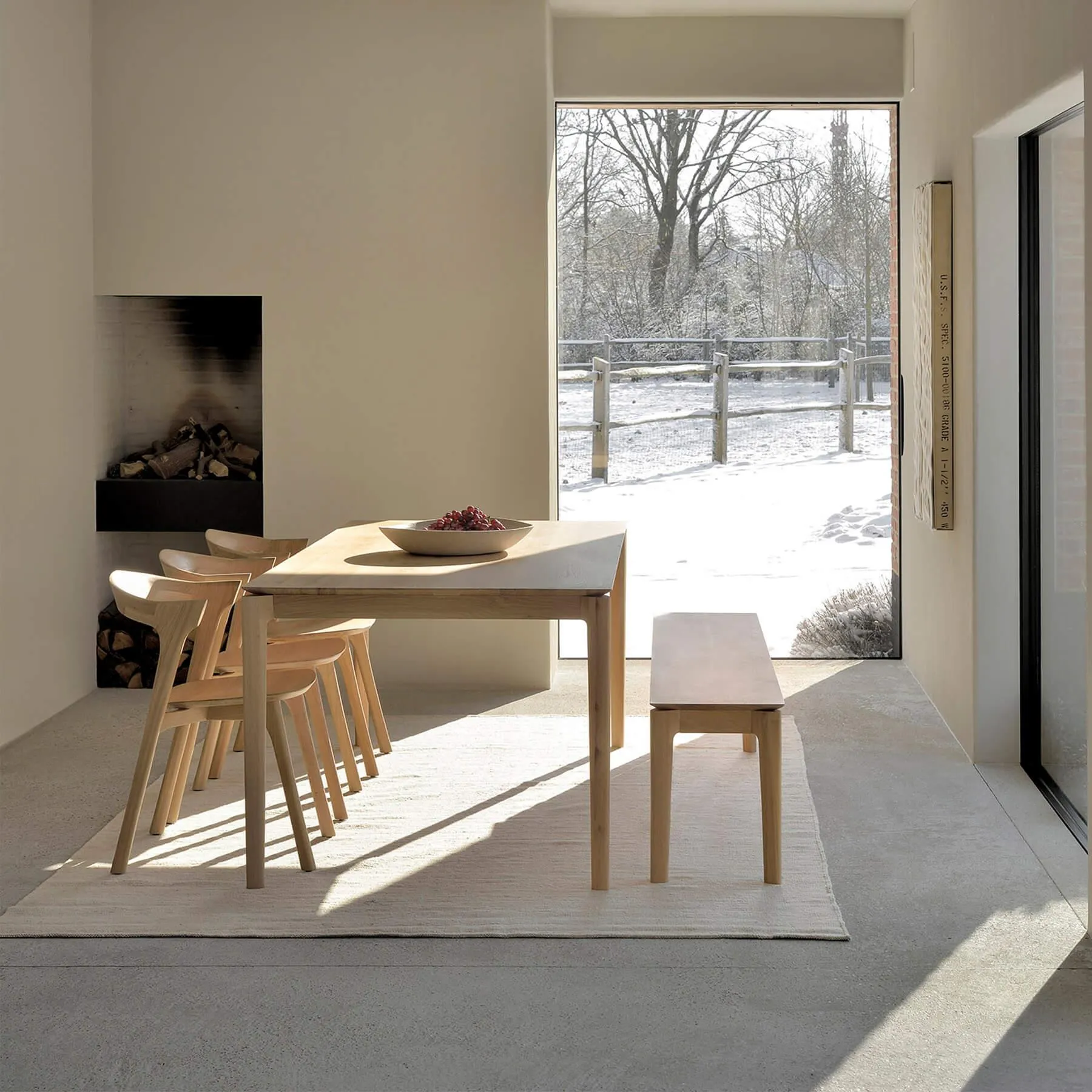 Extra Large Dining Bench - Oak, Solid Wood