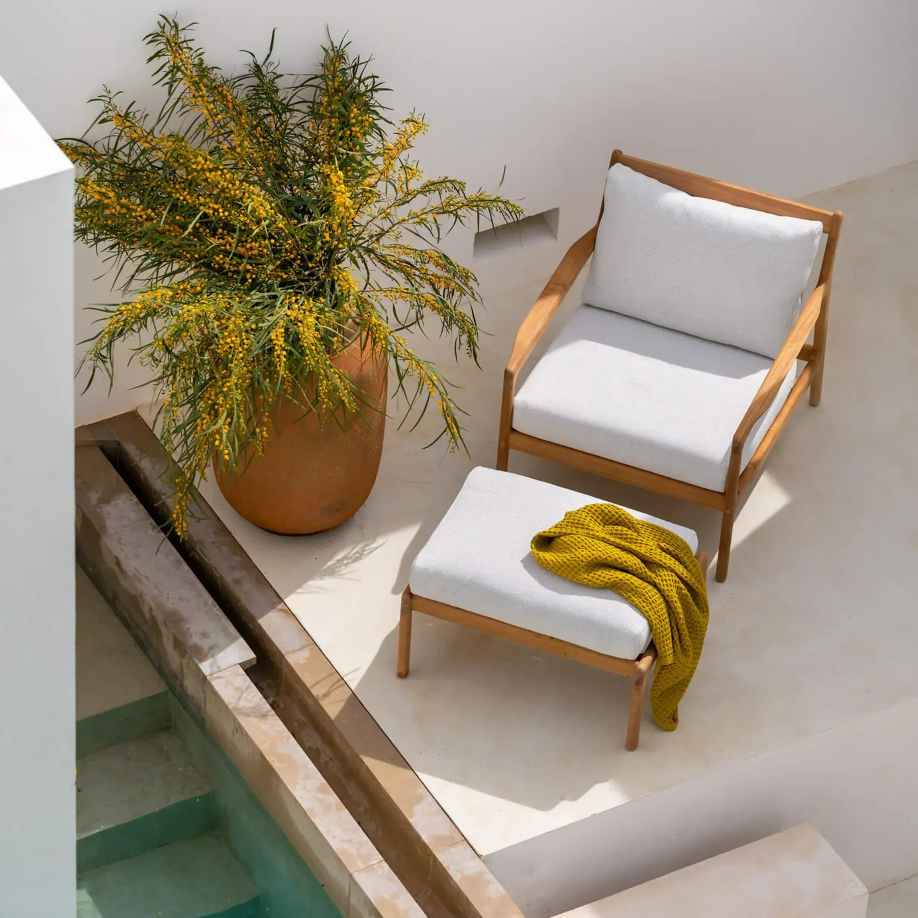 Jack Outdoor Lounge Chair - Natural, Teak