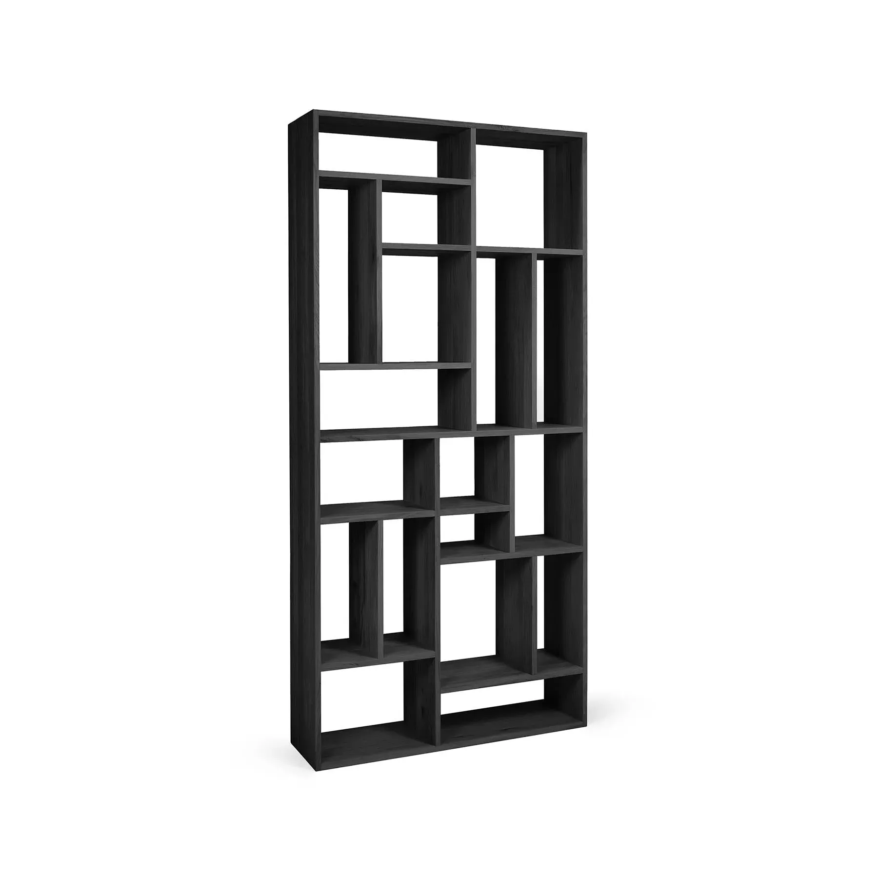 Large M Rack Shelf System - Black, Oak Wood image