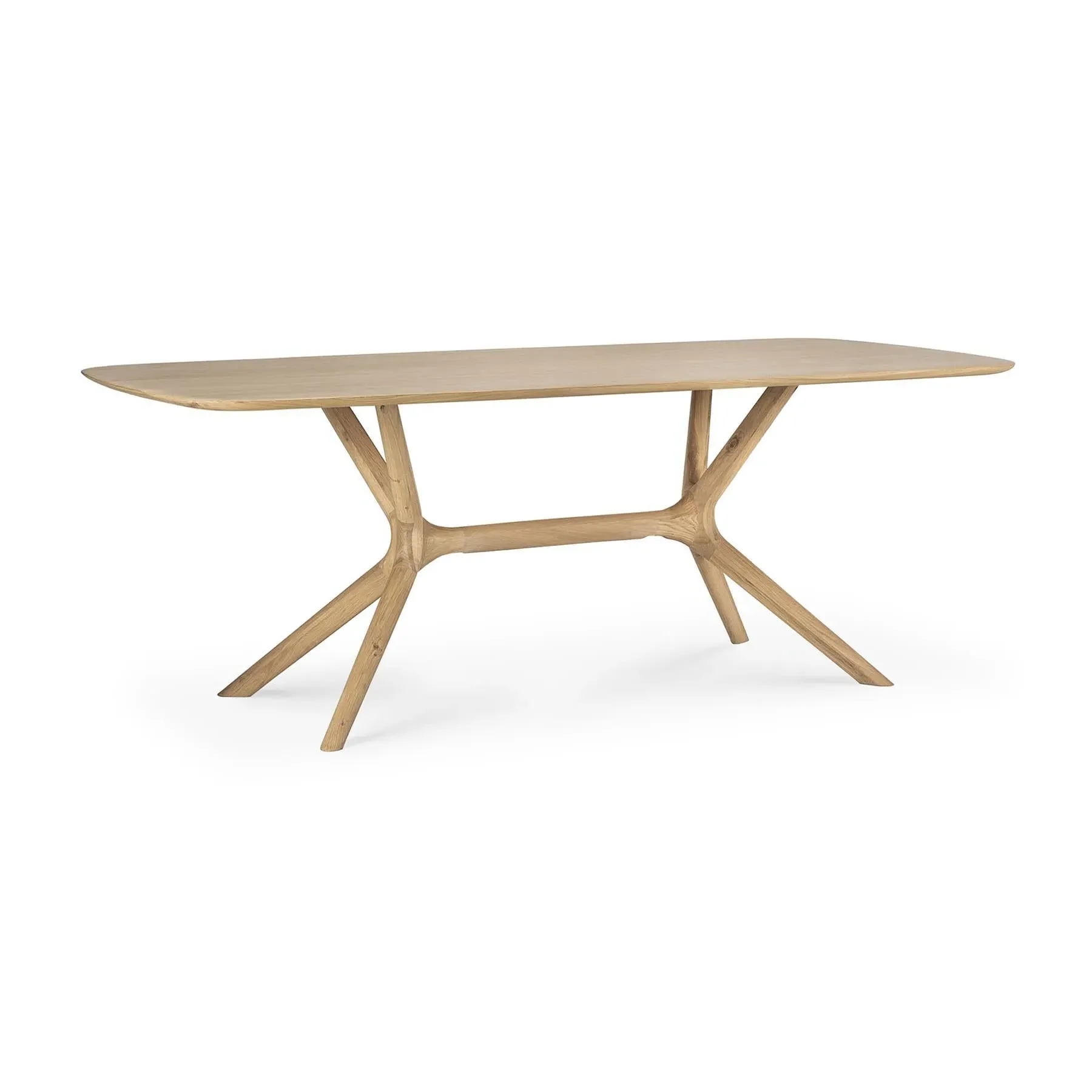 Large X Dining Table - Oak, Solid Wood