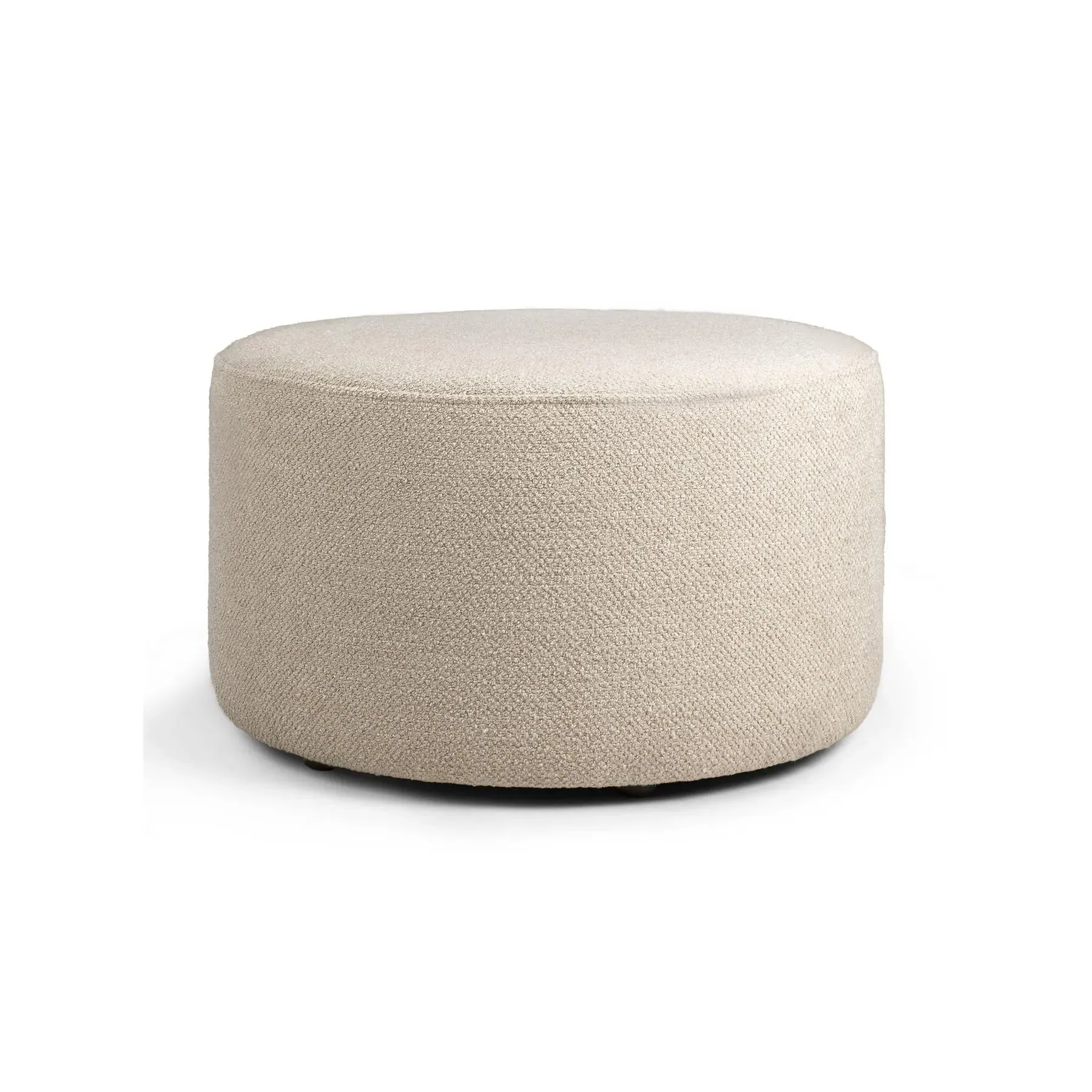Low Pouf Ottoman - Copper, Italian Fabric