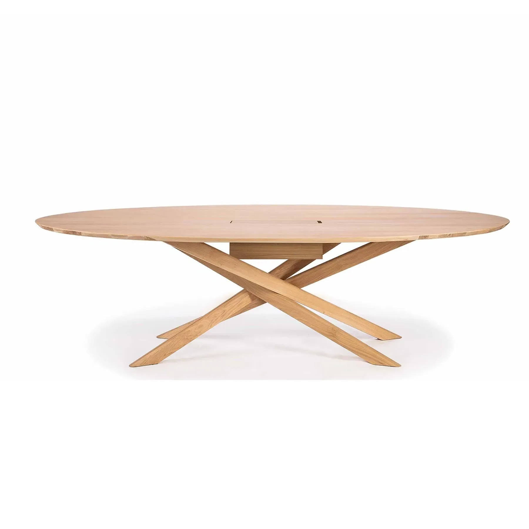 Meeting Table with Wire Management - Oak image