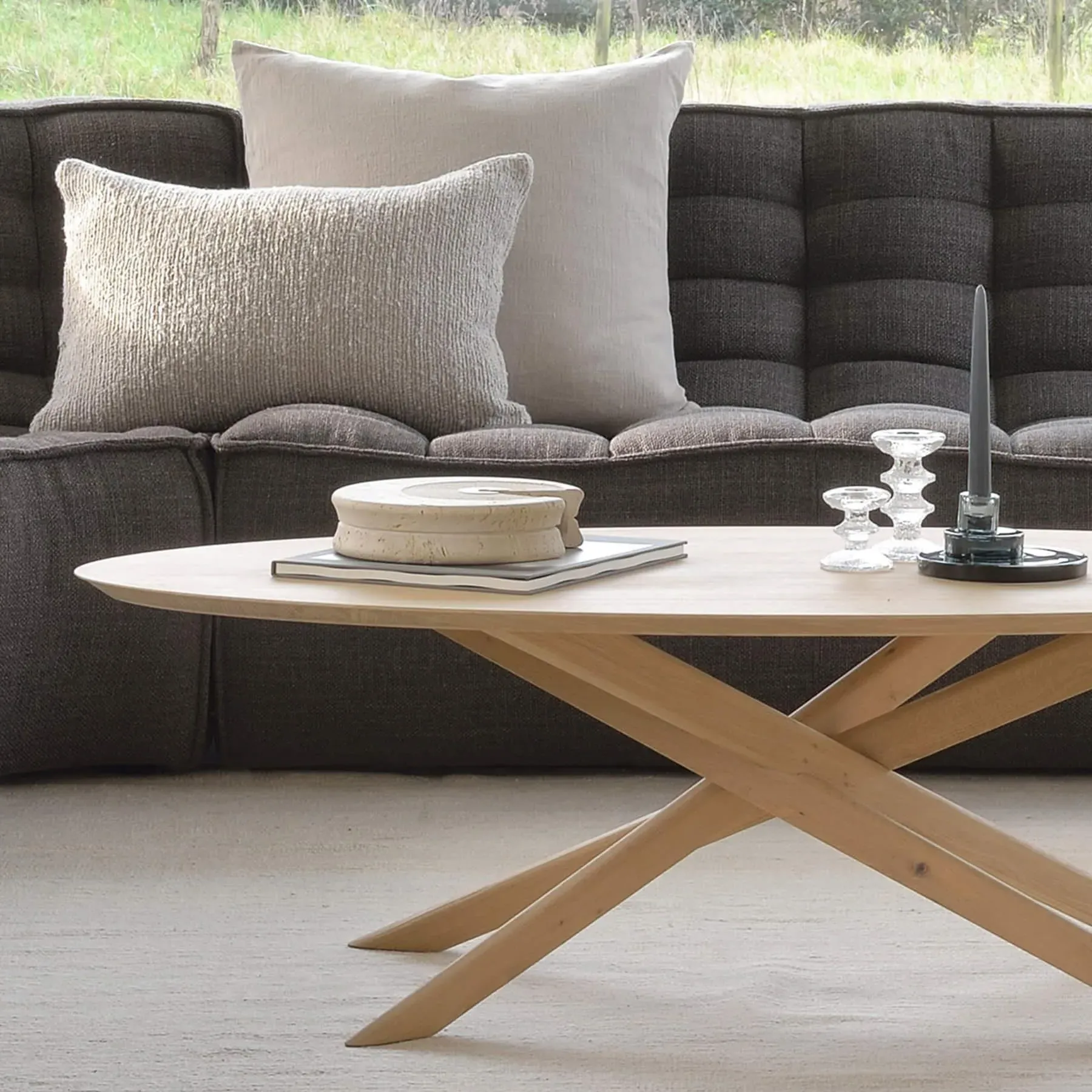 Mikado Round Coffee Table - Oak