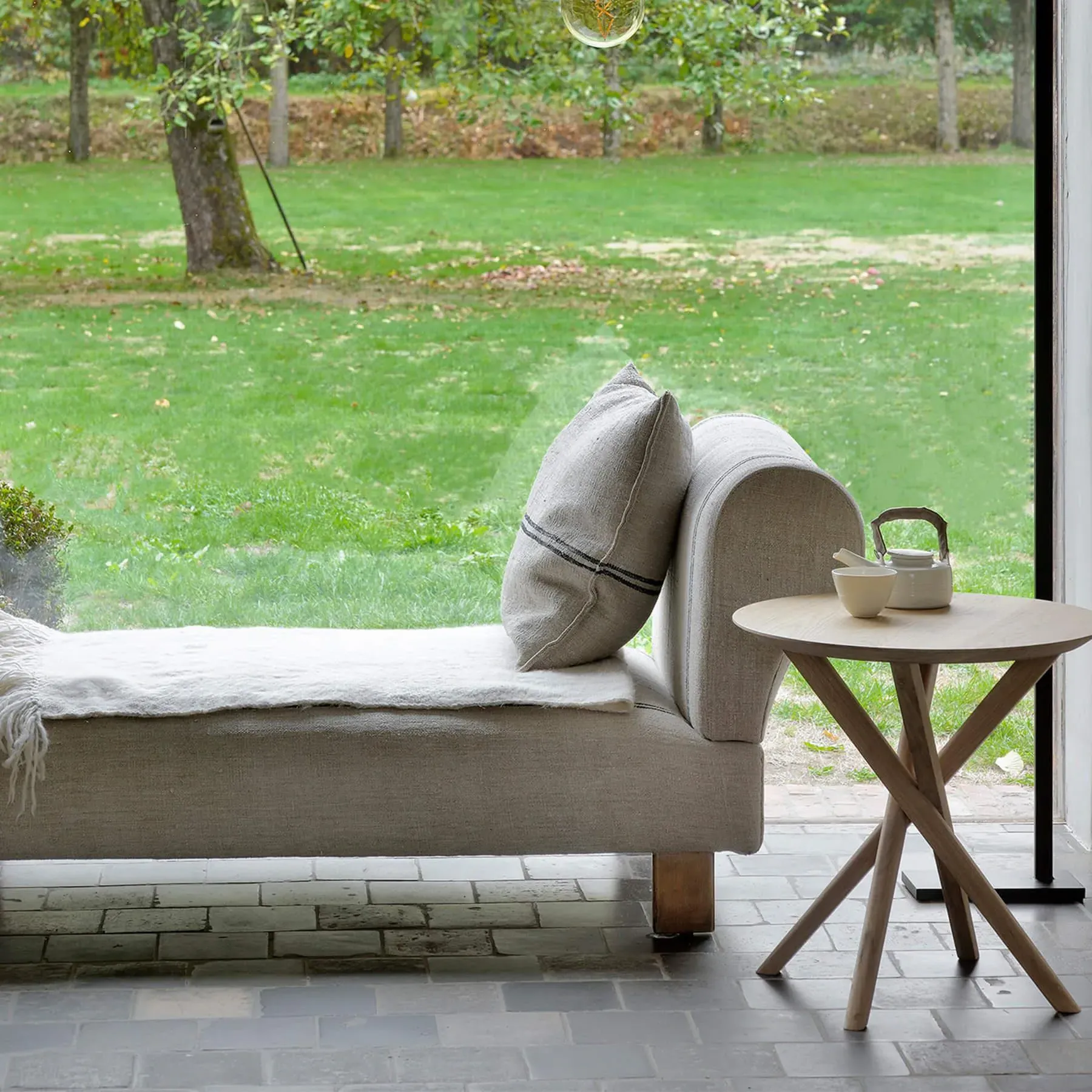 Mikado Side Table with Sculptural Base - Oak