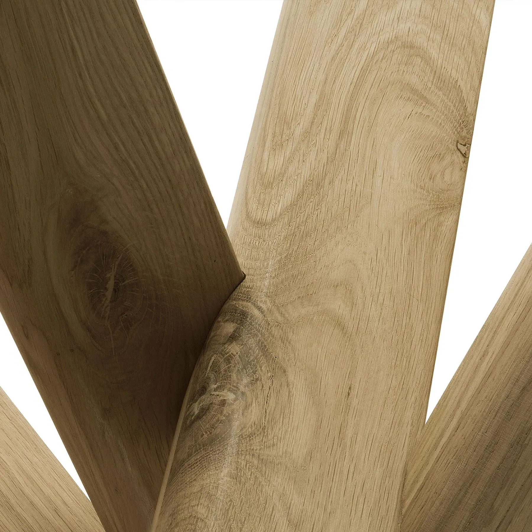 Mikado Side Table with Sculptural Base - Oak