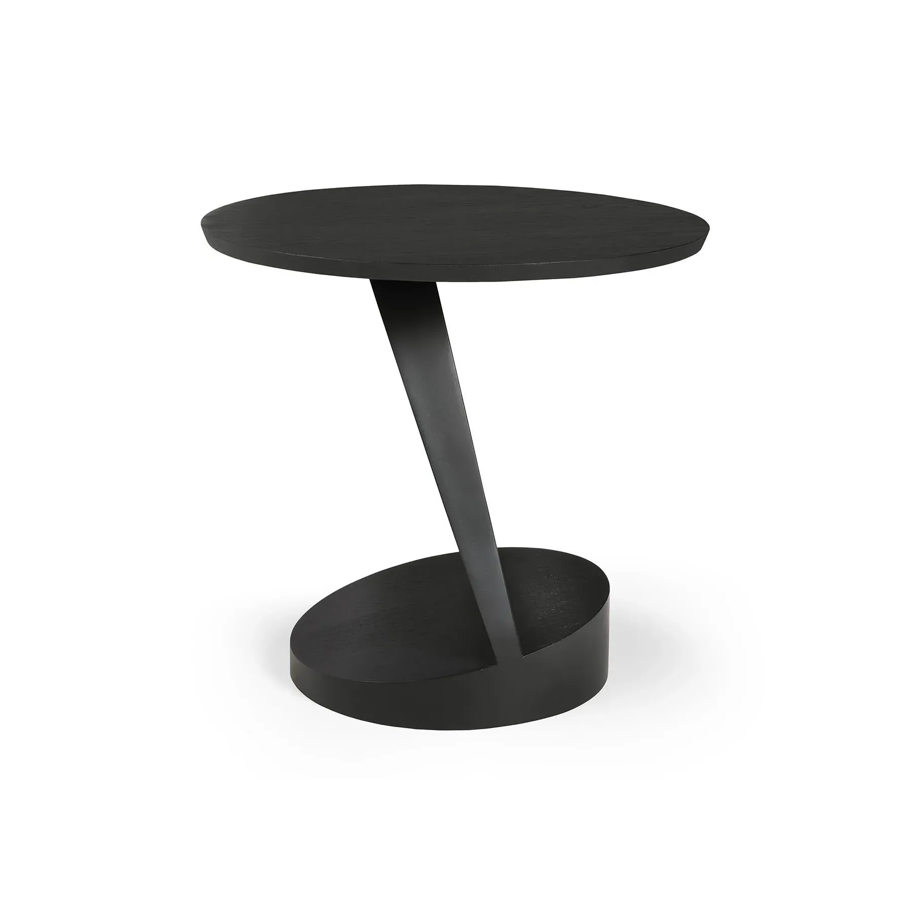 Oblic Side Table - Black, Teak image