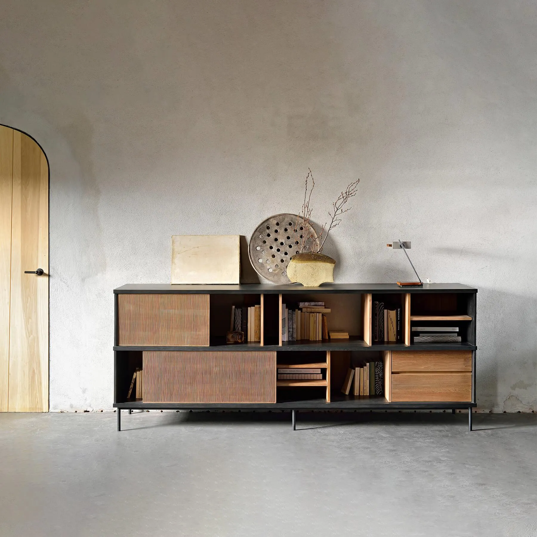 Oscar Sideboard with Sliding Doors - Teak