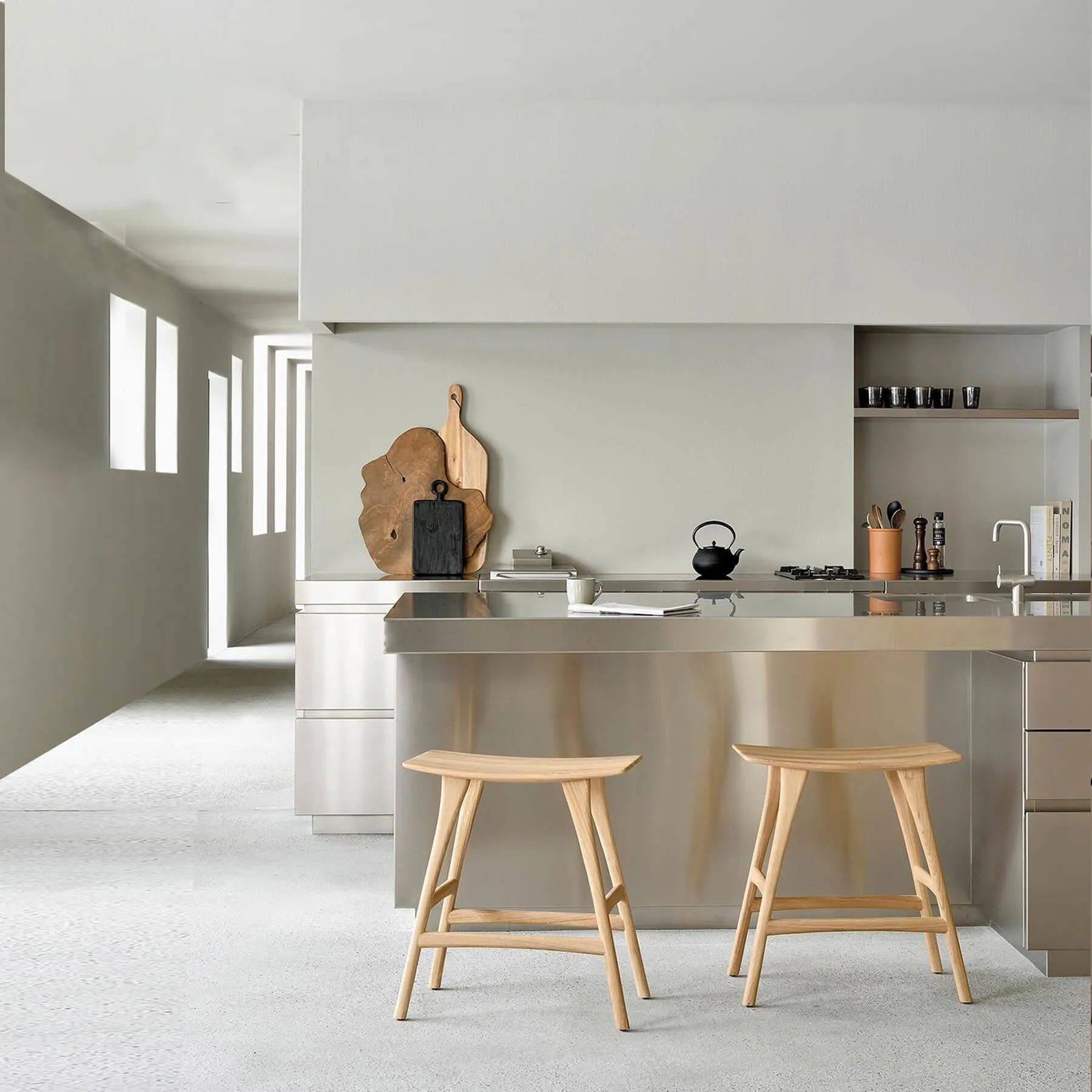 Osso Bar Stool 69cm - Cognac, Oak