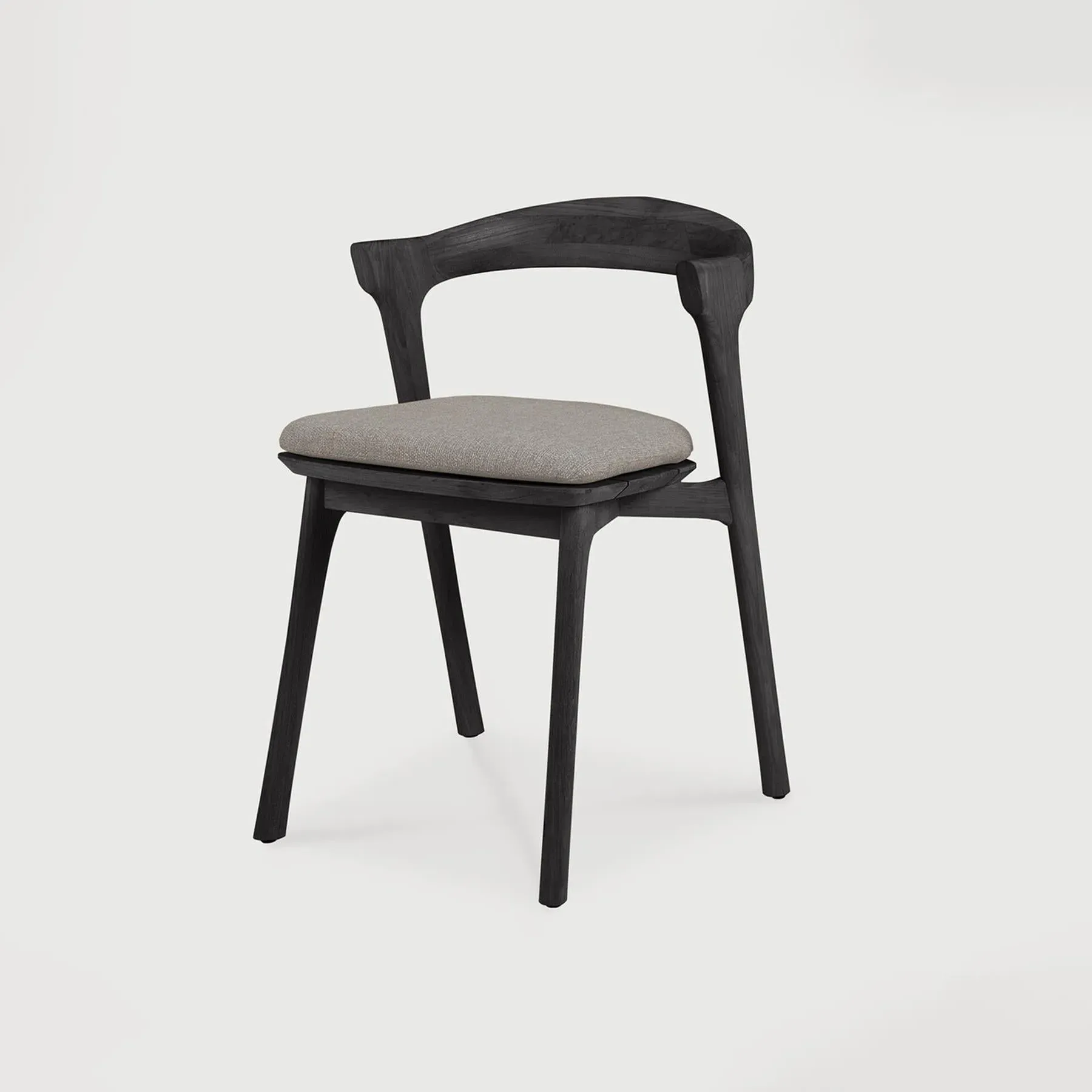 Outdoor Dining Chair with Cushion - Mocha, Teak