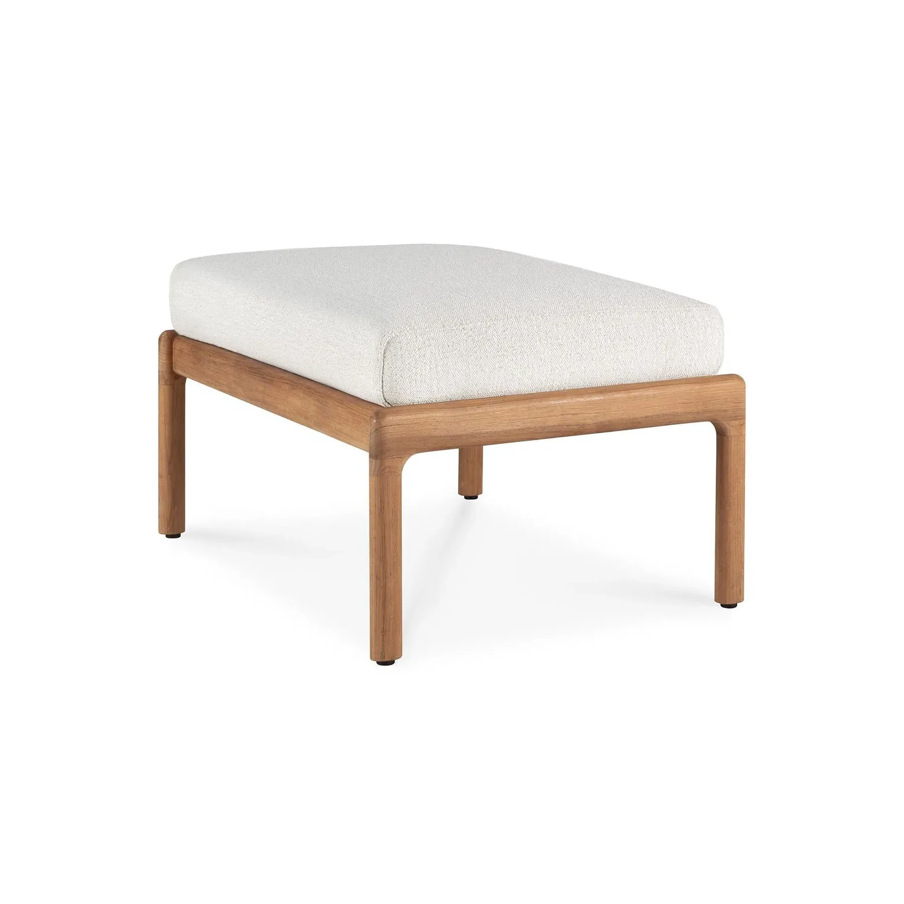 Outdoor Footstool - Off White, Teak