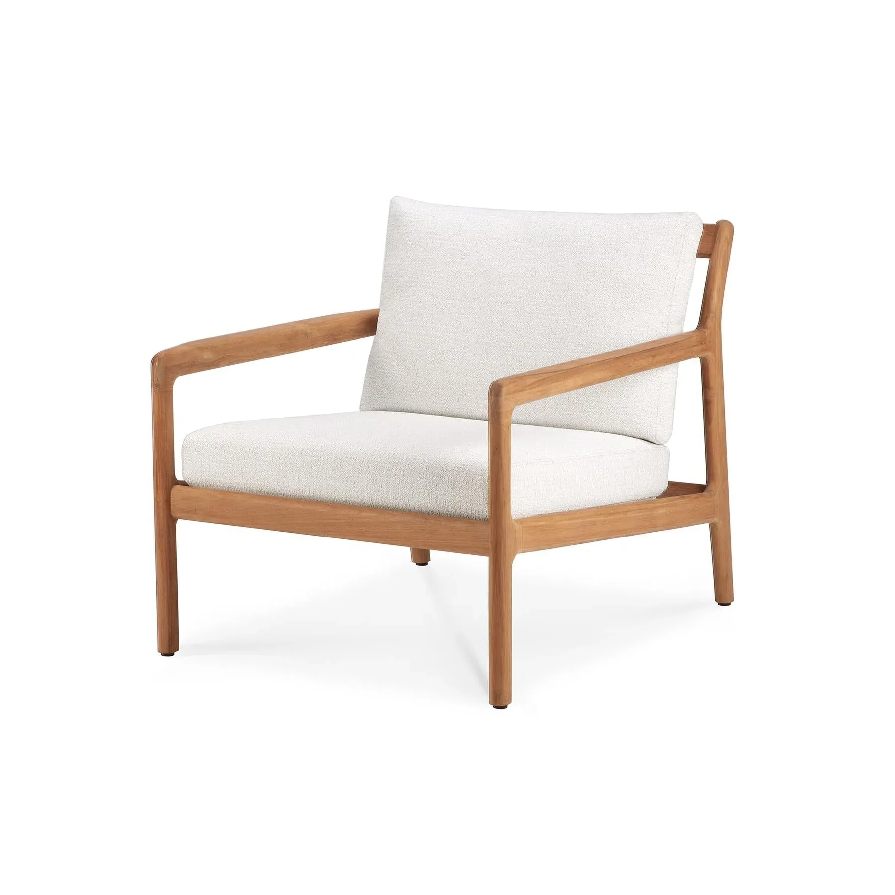 Outdoor Lounge Chair - Off White, Teak