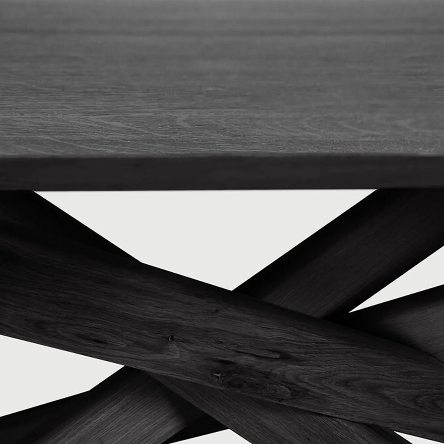 Oval Dining Table with Interlocking Legs - Oak