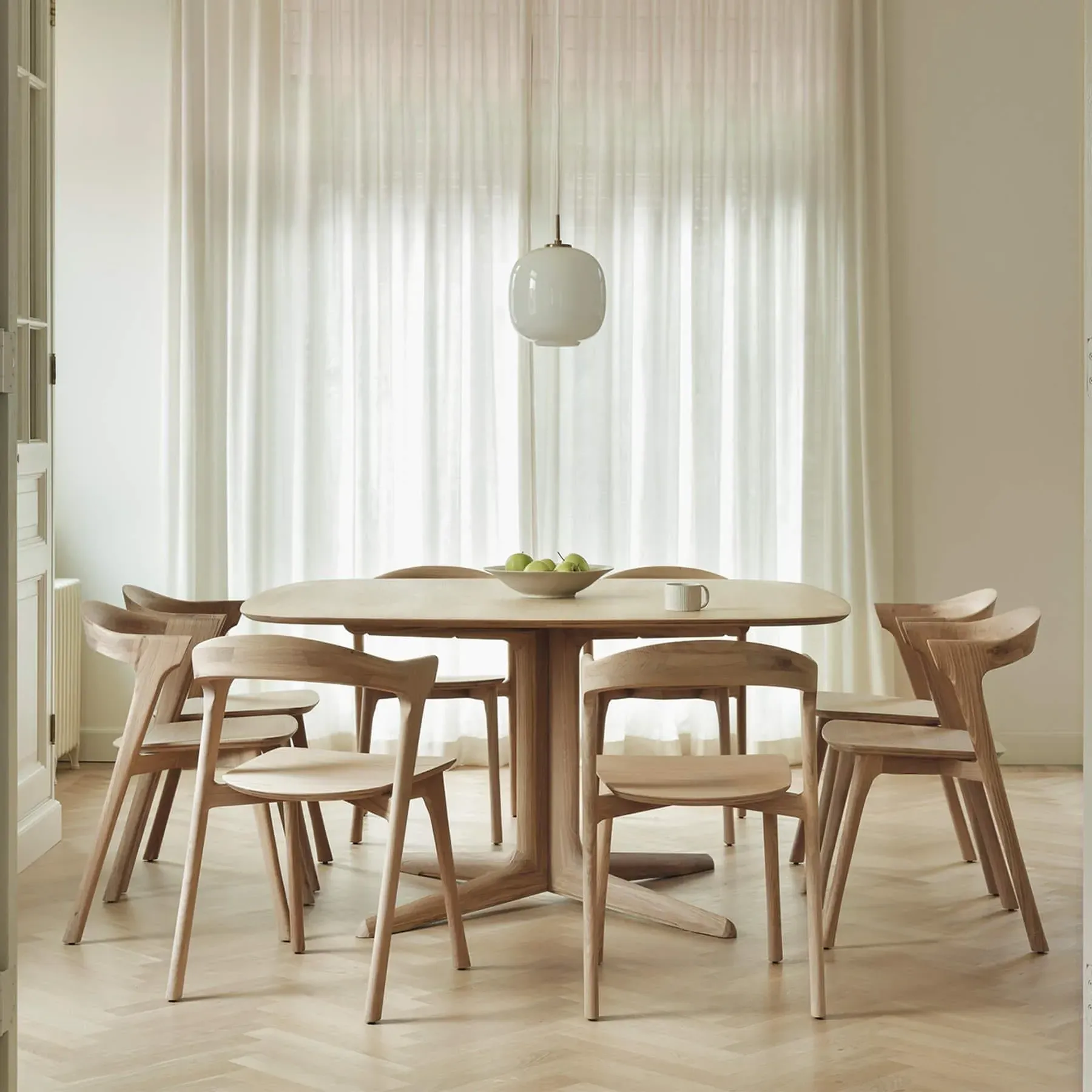 Rectangular Dining Table - Oak Brown, Solid Wood