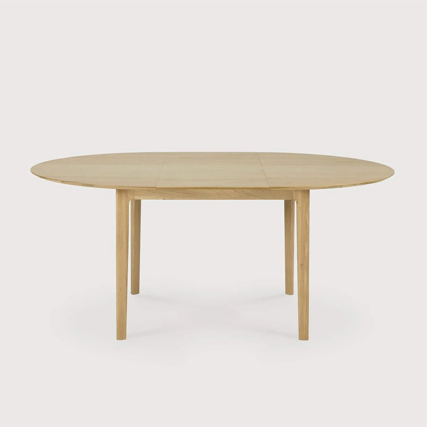 Round Extendable Dining Table - Oak, Solid Wood