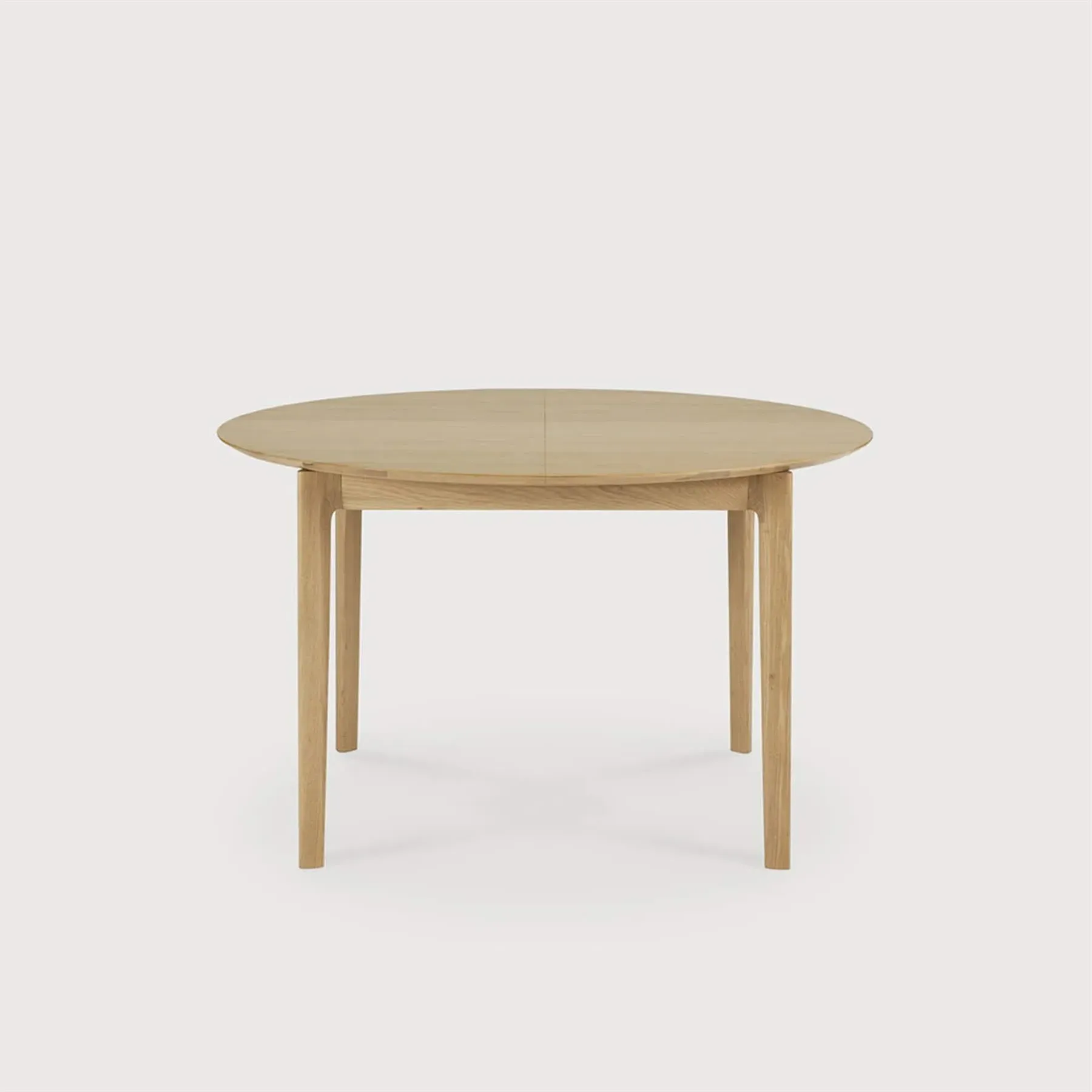 Round Extendable Dining Table - Oak, Solid Wood image