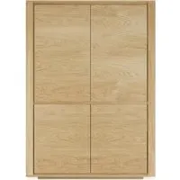 Shadow 4-Door Storage Cupboard - Oak