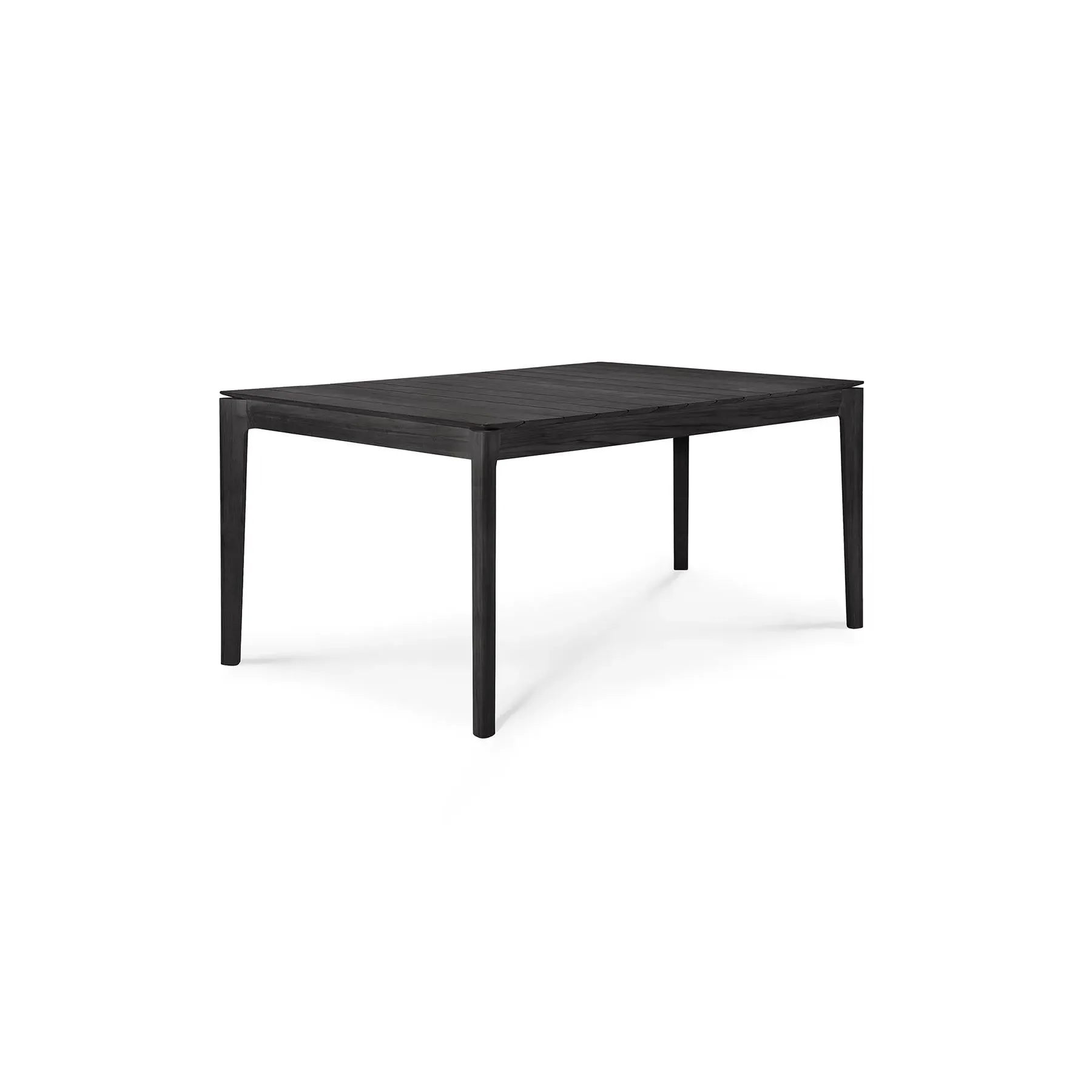 Small Outdoor Dining Table - Black, Teak