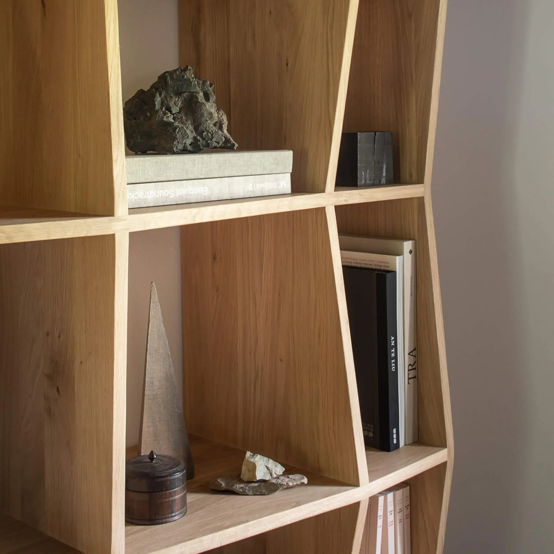 Small Z Rack Shelf System - Oak, Solid Wood