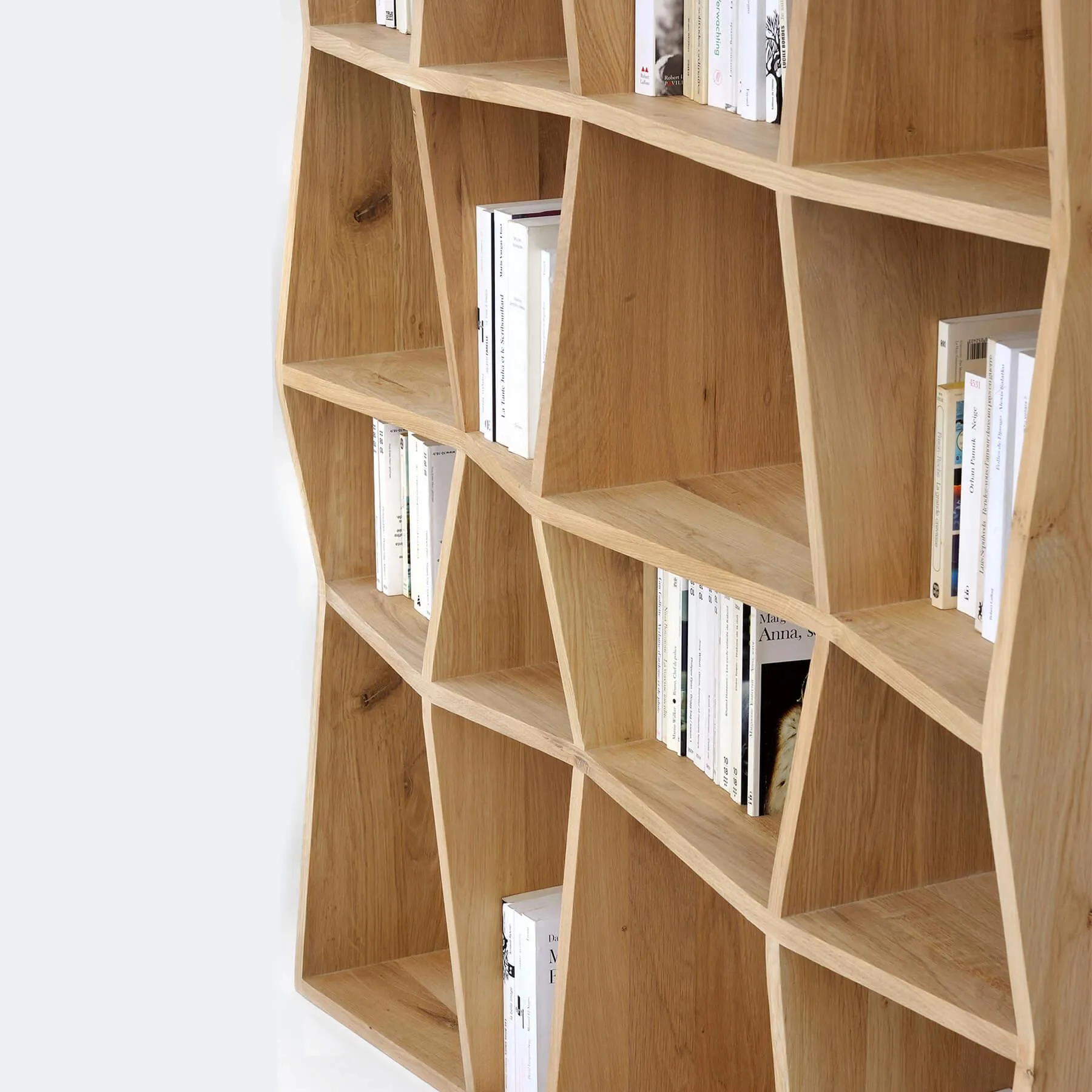 Small Z Rack Shelf System - Oak, Solid Wood