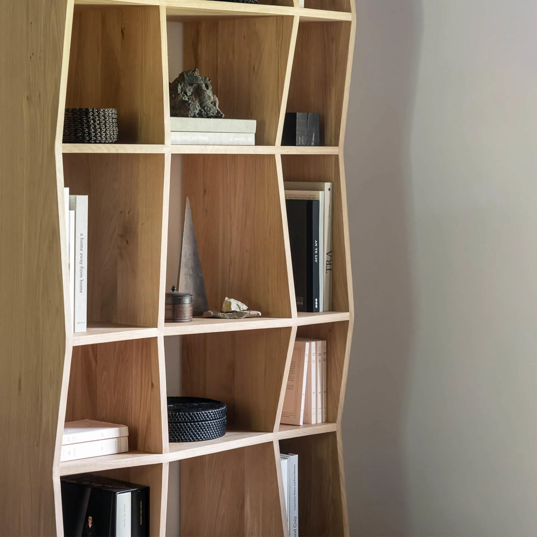 Small Z Rack Shelf System - Oak, Solid Wood