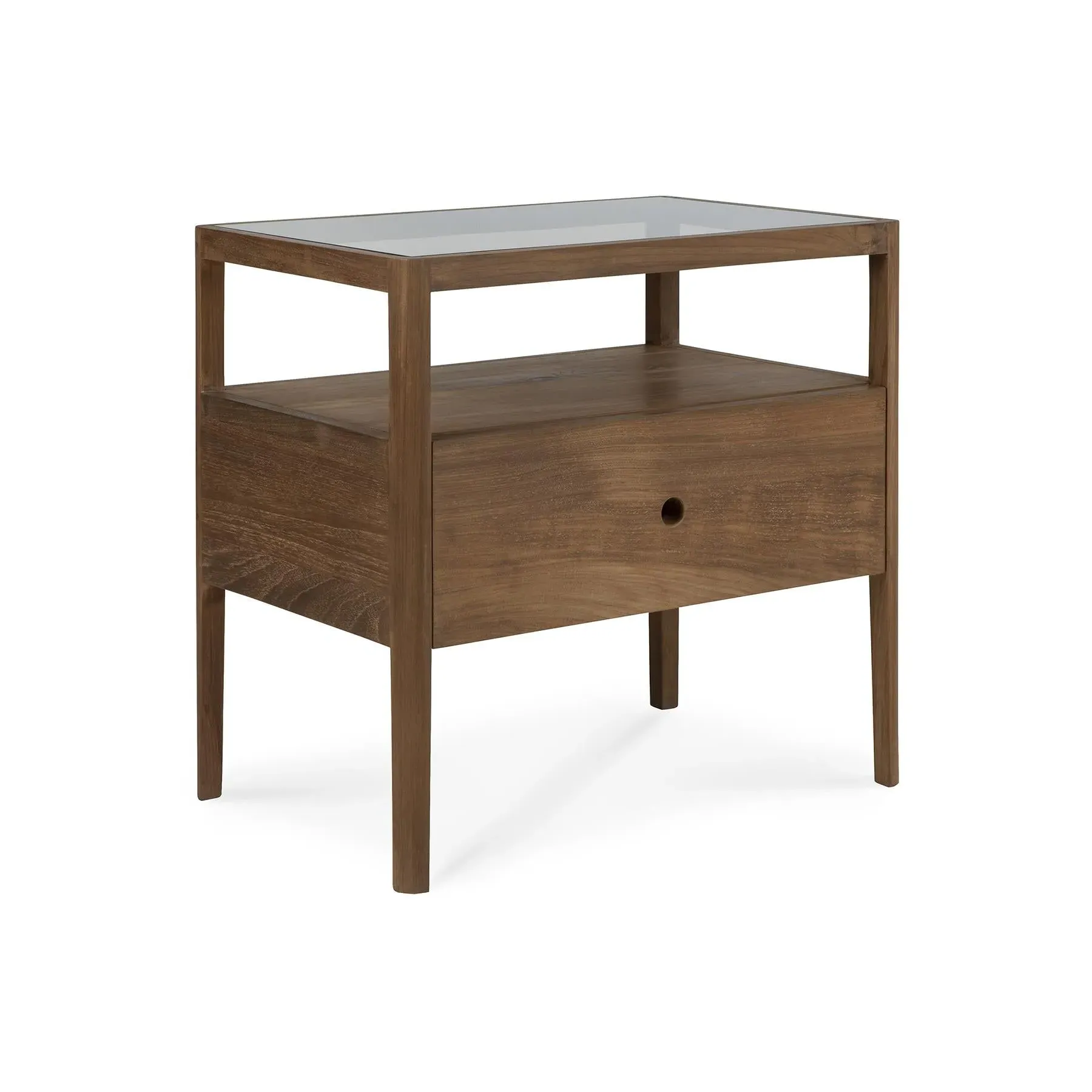 Spindle Bedside Table with Drawer - Oak, Wood