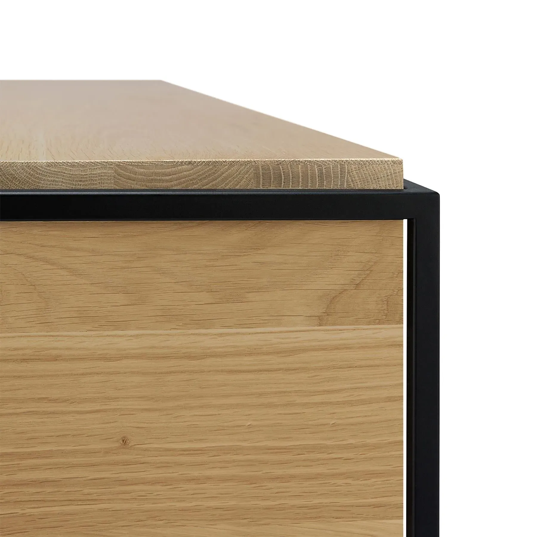 TV Cabinet with Storage - Black Oak, Solid Wood