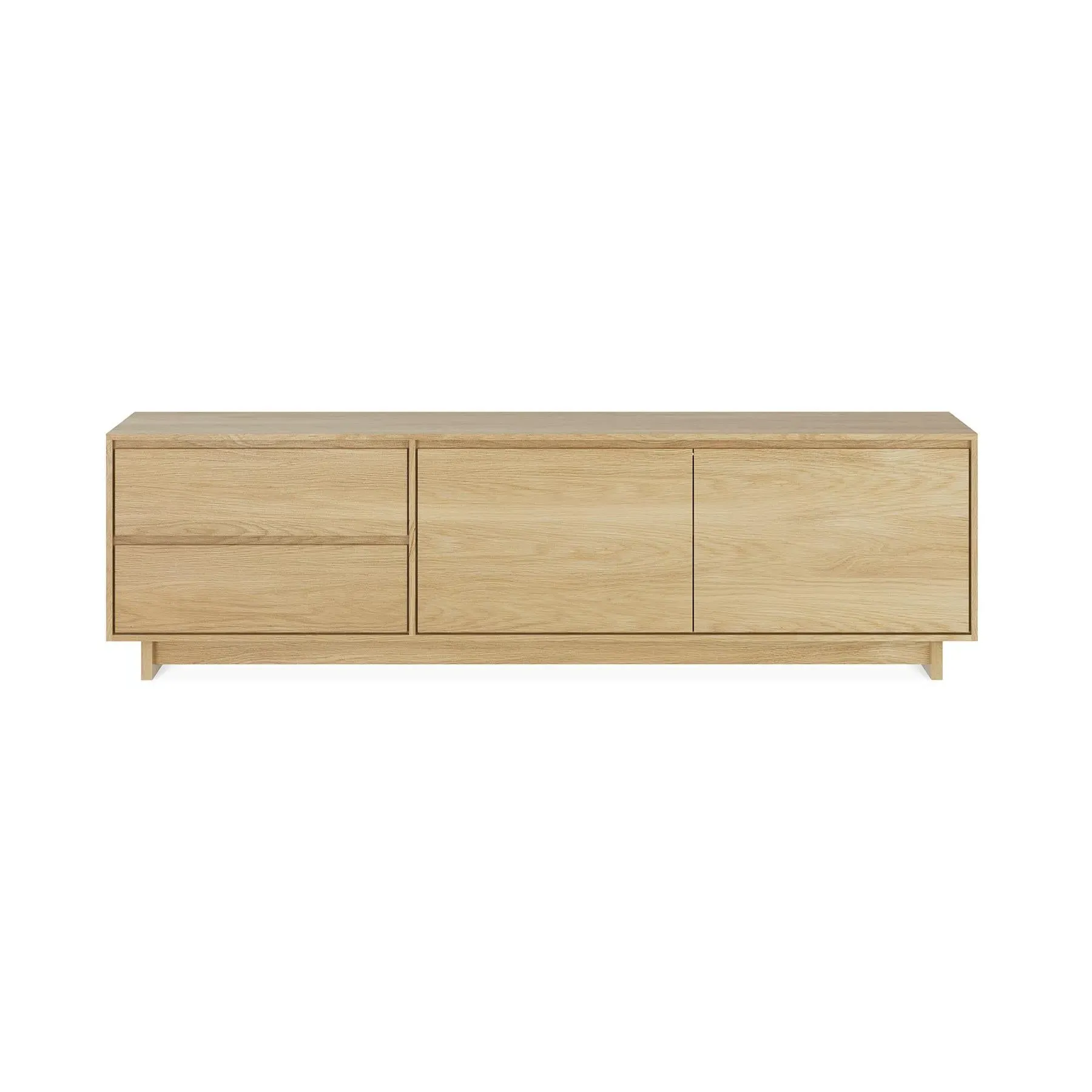 Wave TV Cabinet with Soft-Close - Oak, Solid Wood