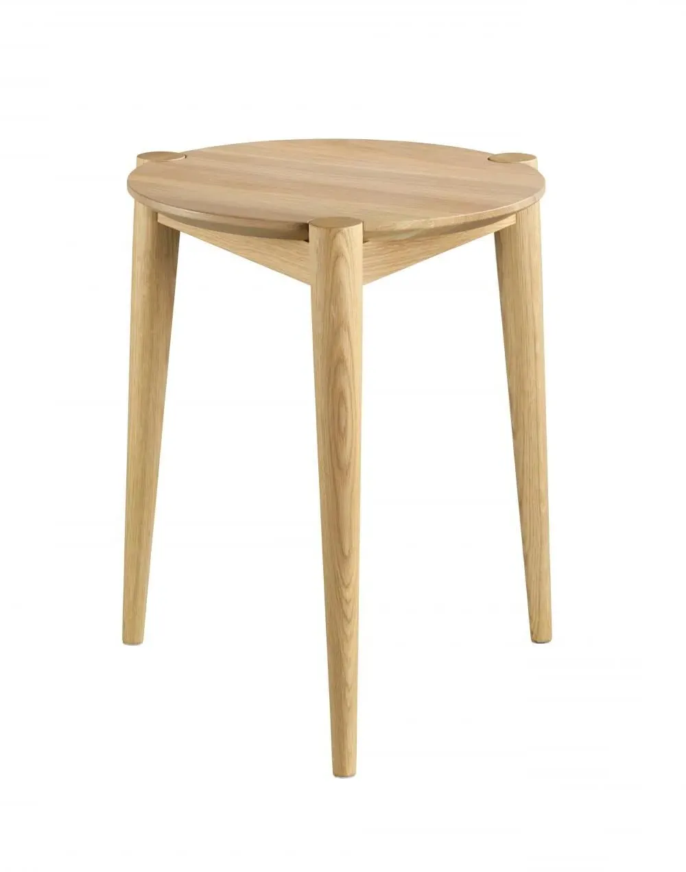 3-Leg Stool with Detail - Natural, Oak