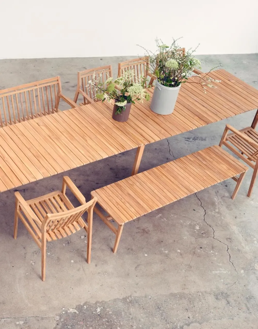 3-Person Garden Bench - Natural Wood