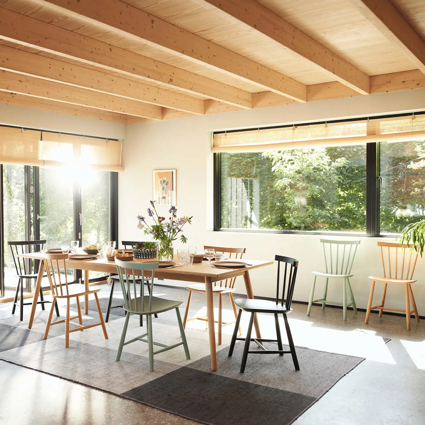 8-Seater Dining Bundle with Extension - Grey, Beech