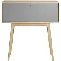 A84 Butler Secretary Desk - Oak, Grey