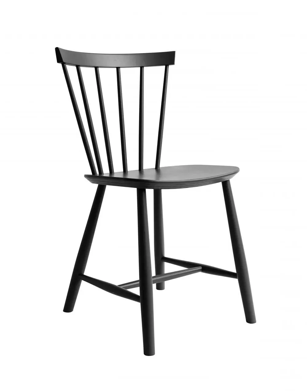 Dining Chair with V-Back - Black, Beech