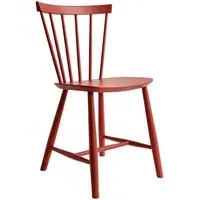Dining Chair with V-Back - Red, Beech