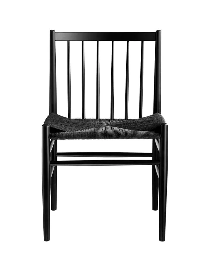 Dining Chair with Wicker Seat - White, Beech