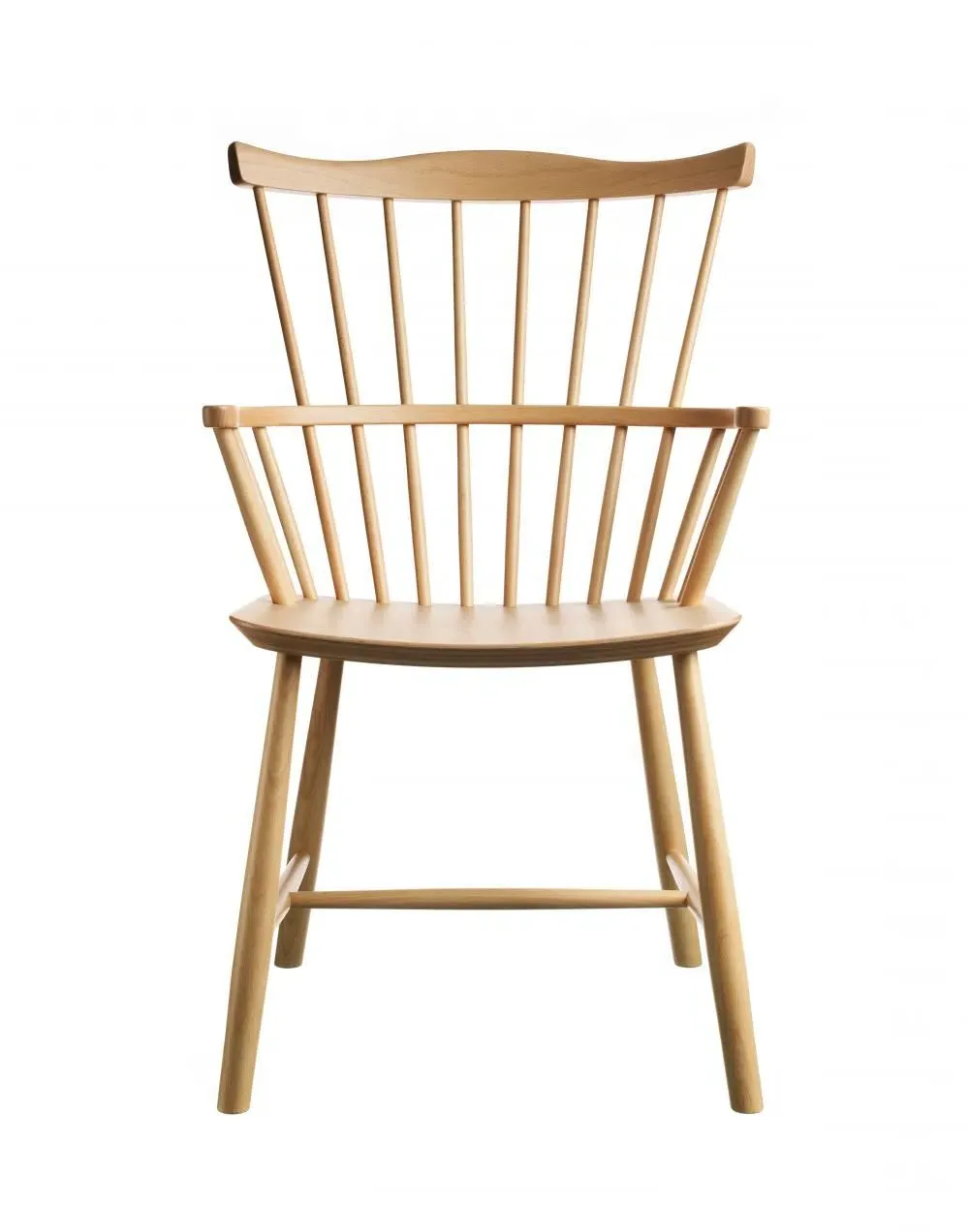 J52B Armchair - White, Beech