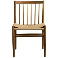 J80 Dining Chair - Smoked Oak, Wicker Seat