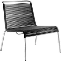 M20L Teglgard Cord Lounge Chair - Black, Stainless Steel
