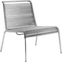 M20L Teglgard Cord Lounge Chair - Light Grey, Stainless Steel