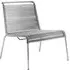 M20L Teglgard Cord Lounge Chair - Light Grey, Stainless Steel