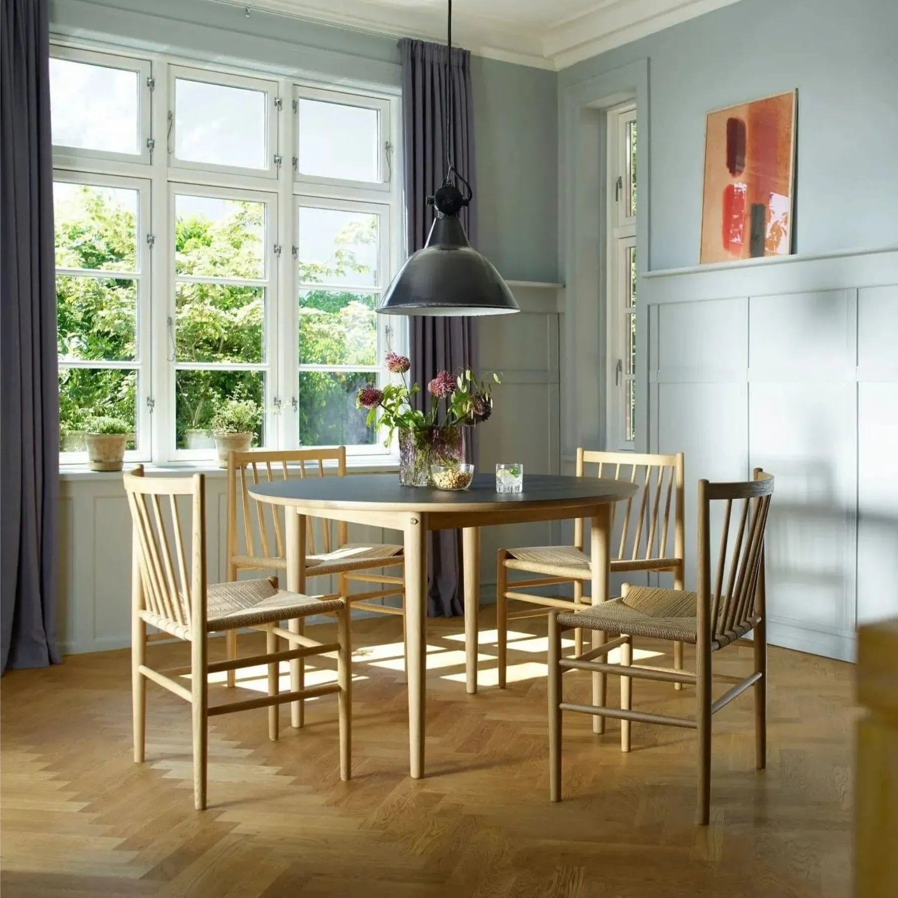 Rectangular Dining Table with Insert - Natural, Oak