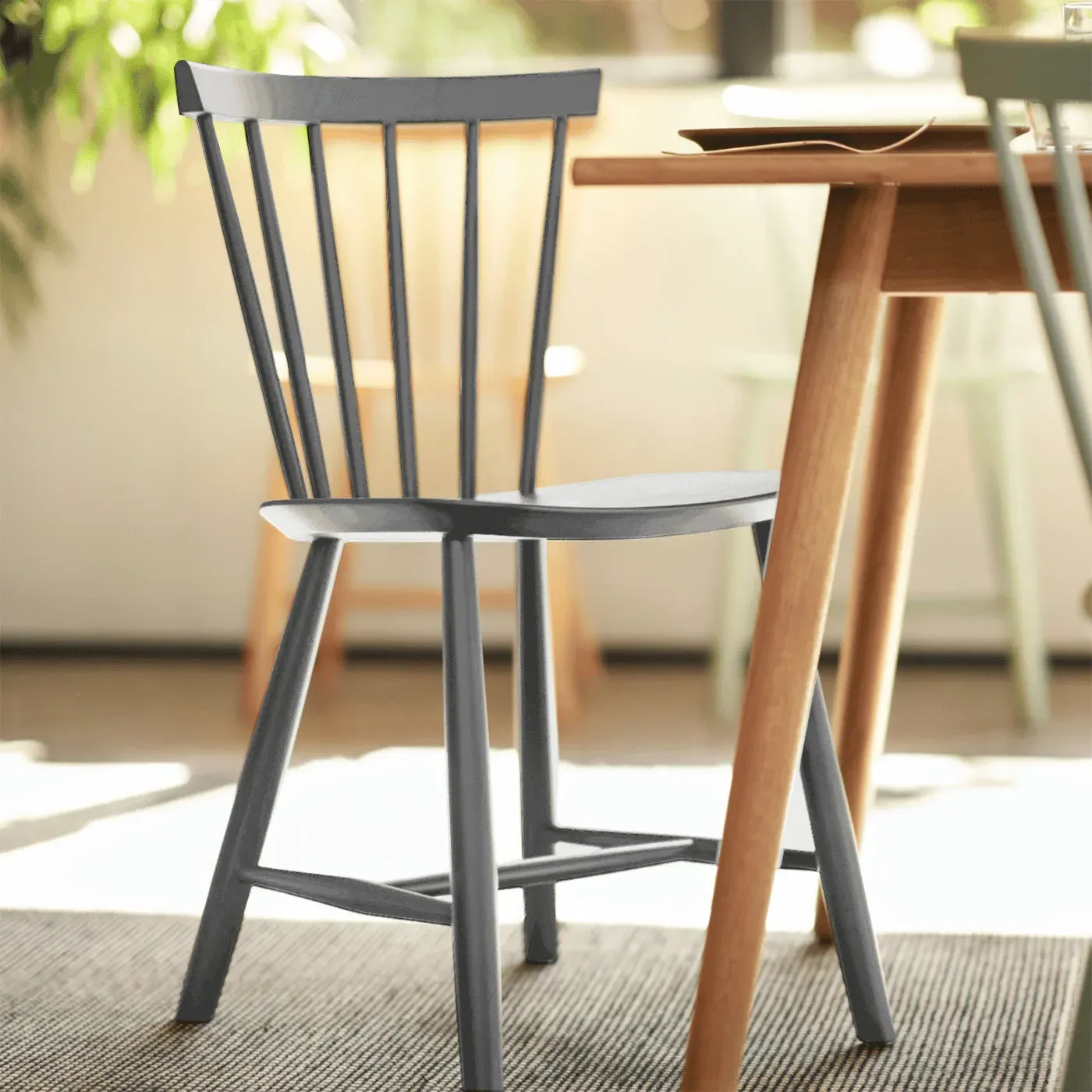 Round Dining Table Bundle - Dusty Green, Oak