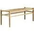 Small Bench with Woven Seat - Natural, Oak