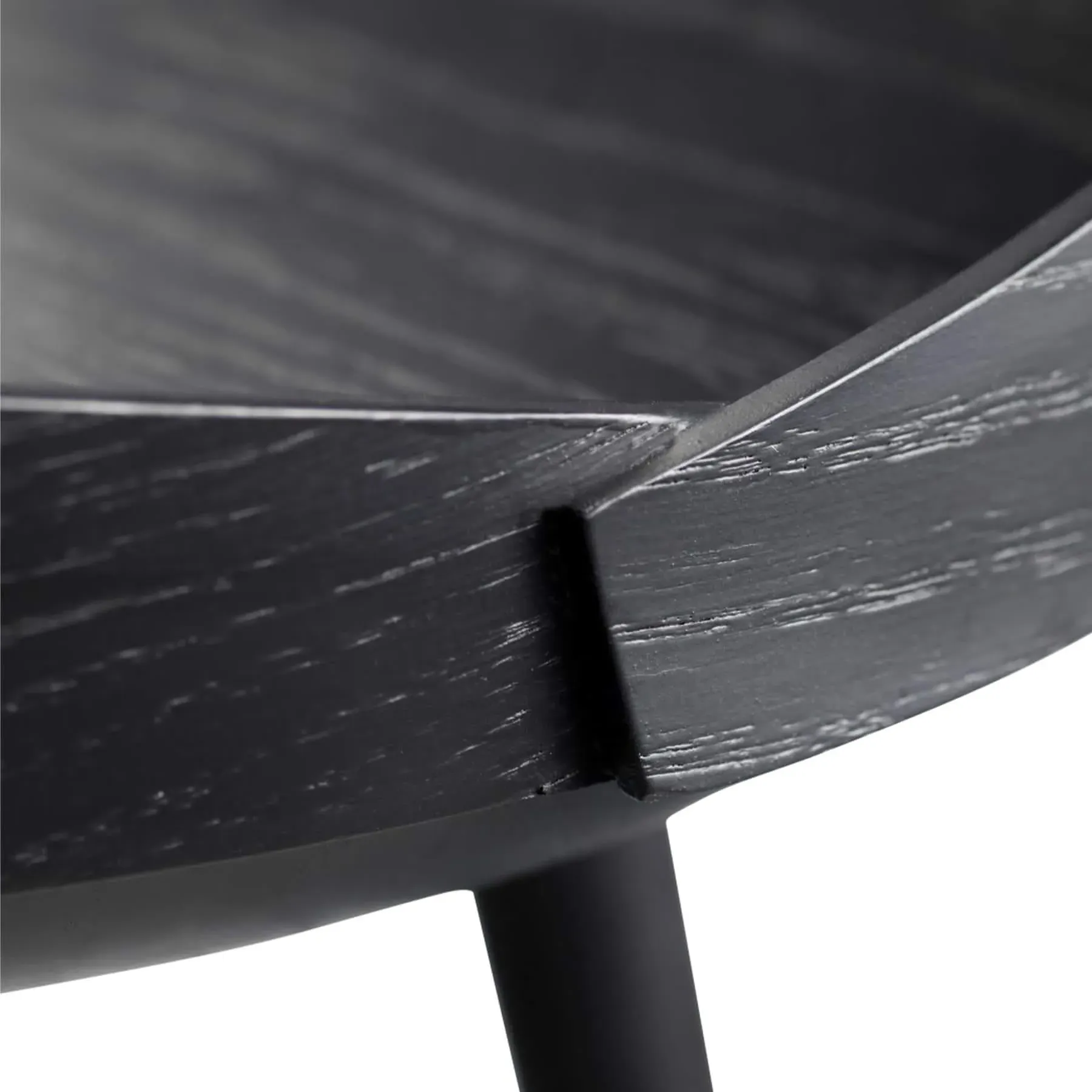 Tray Side Table - Black, Oak