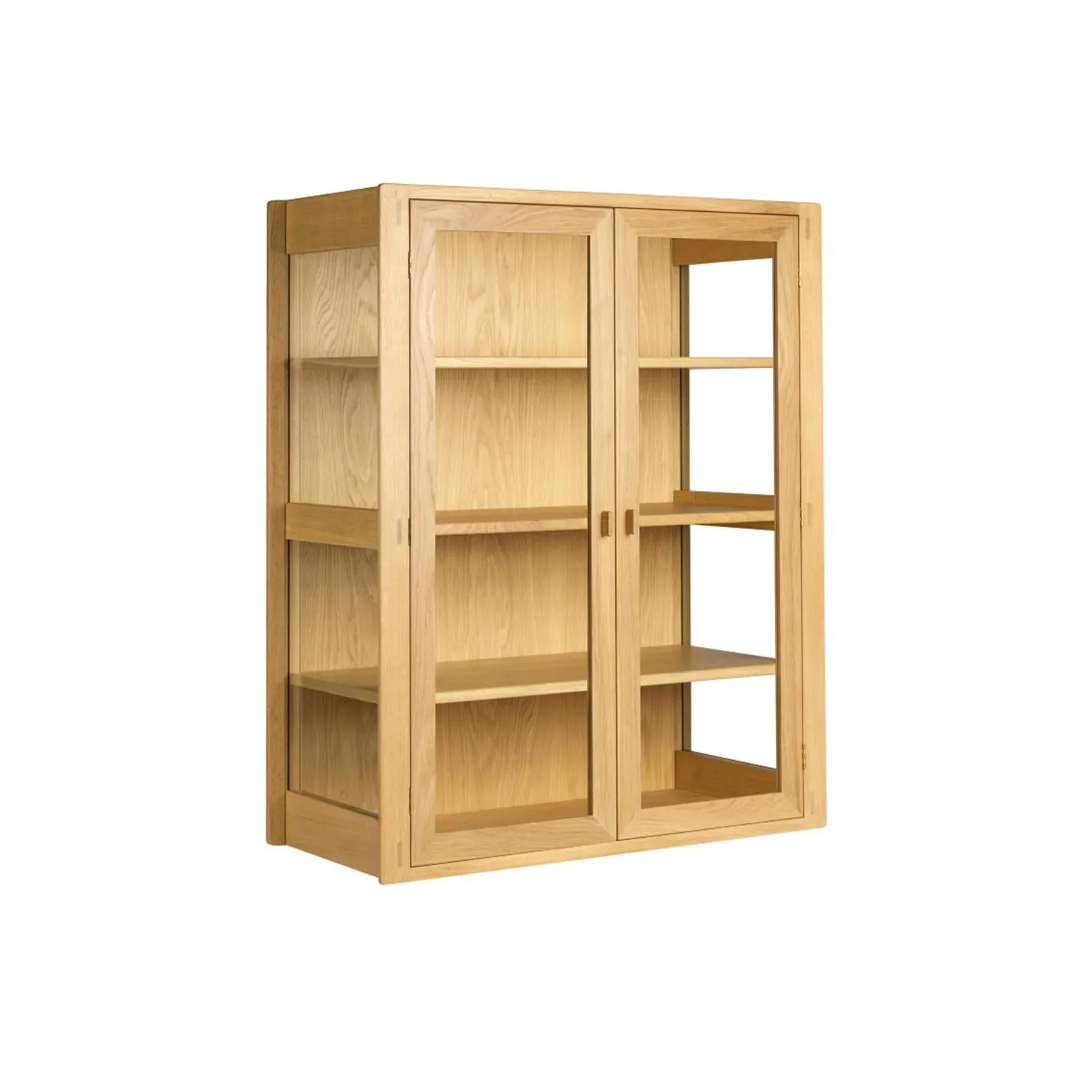 Wall Mounted Display Cabinet - Oak, Glass
