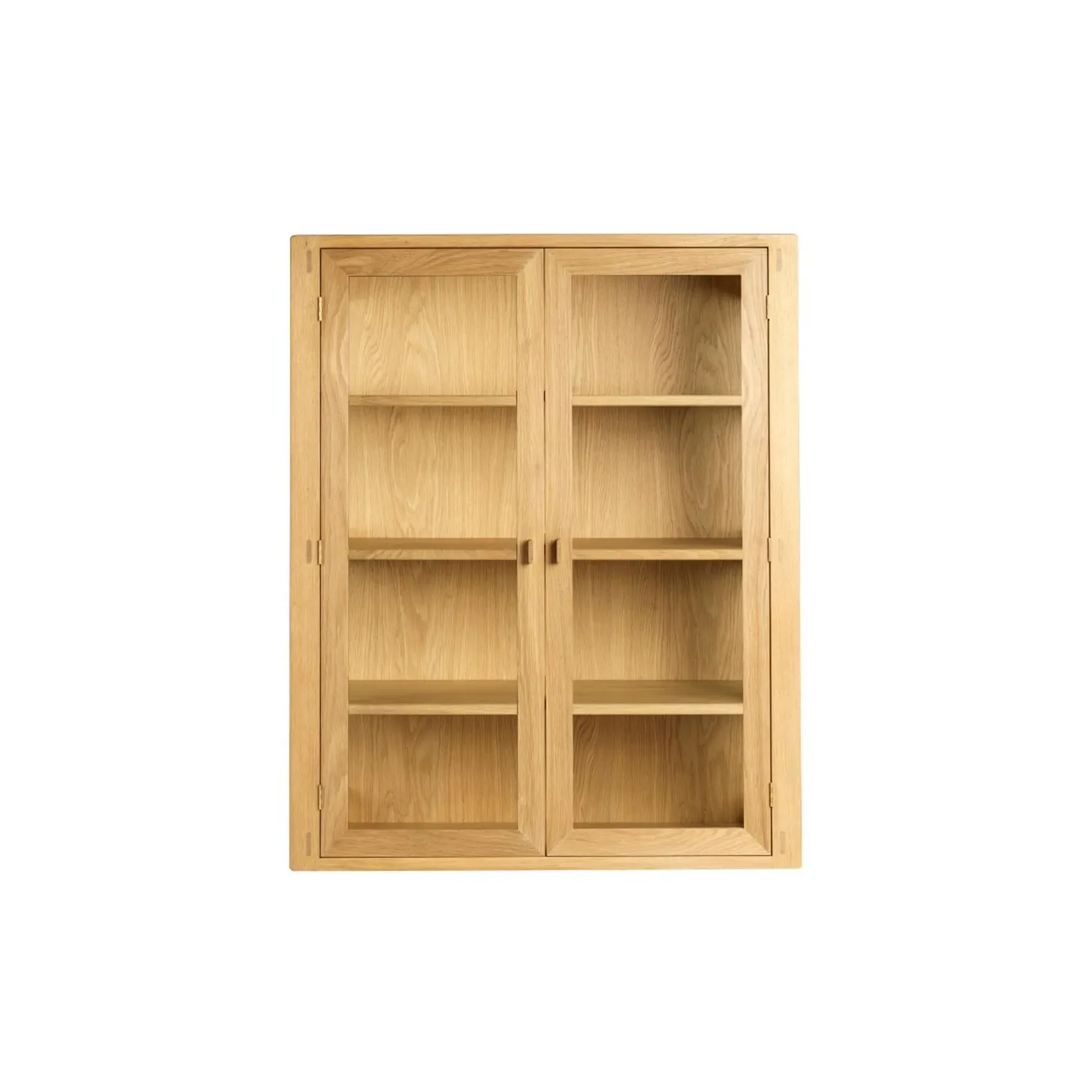 Wall Mounted Display Cabinet - Oak, Glass image