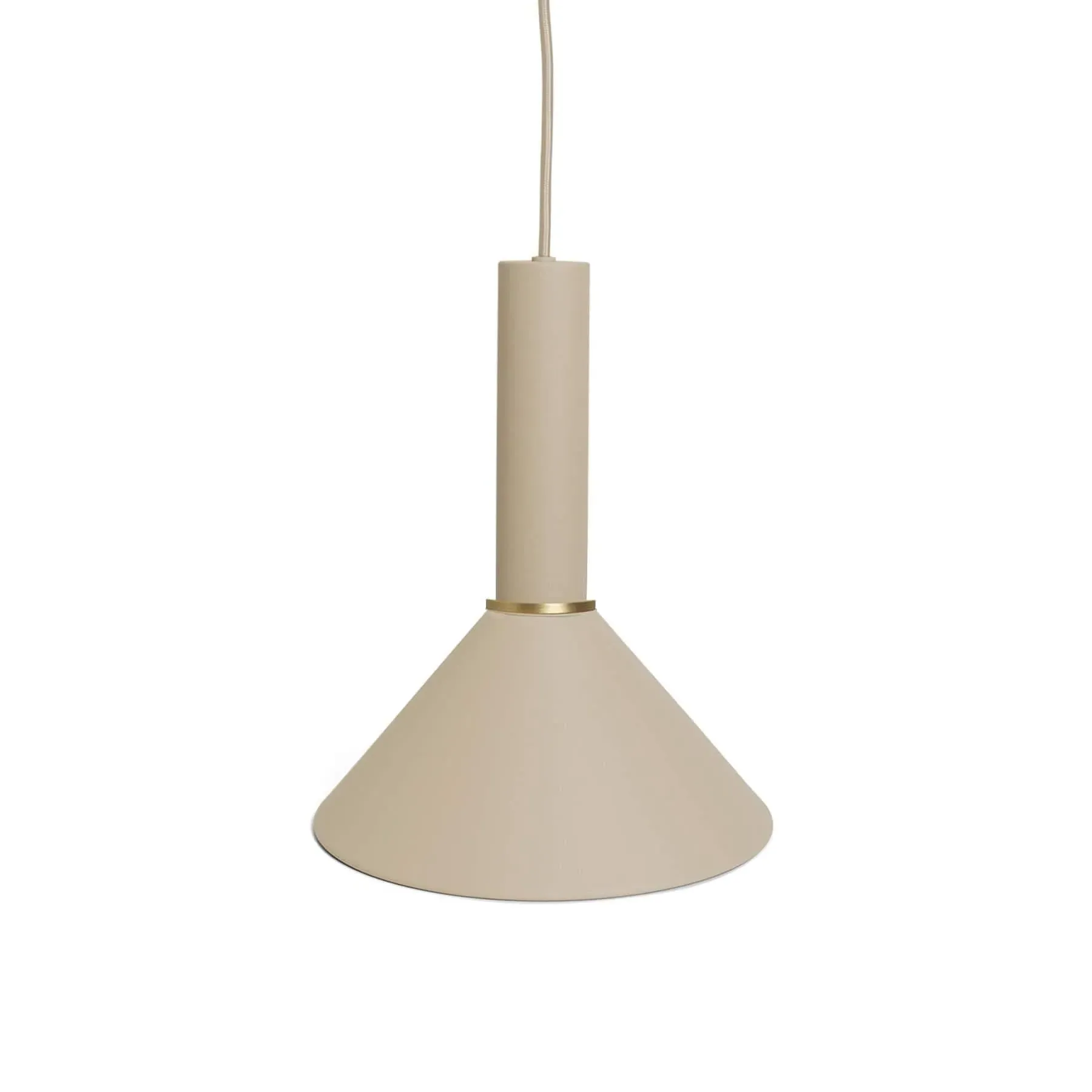 Cone Pendant Light High - Cashmere, Metal