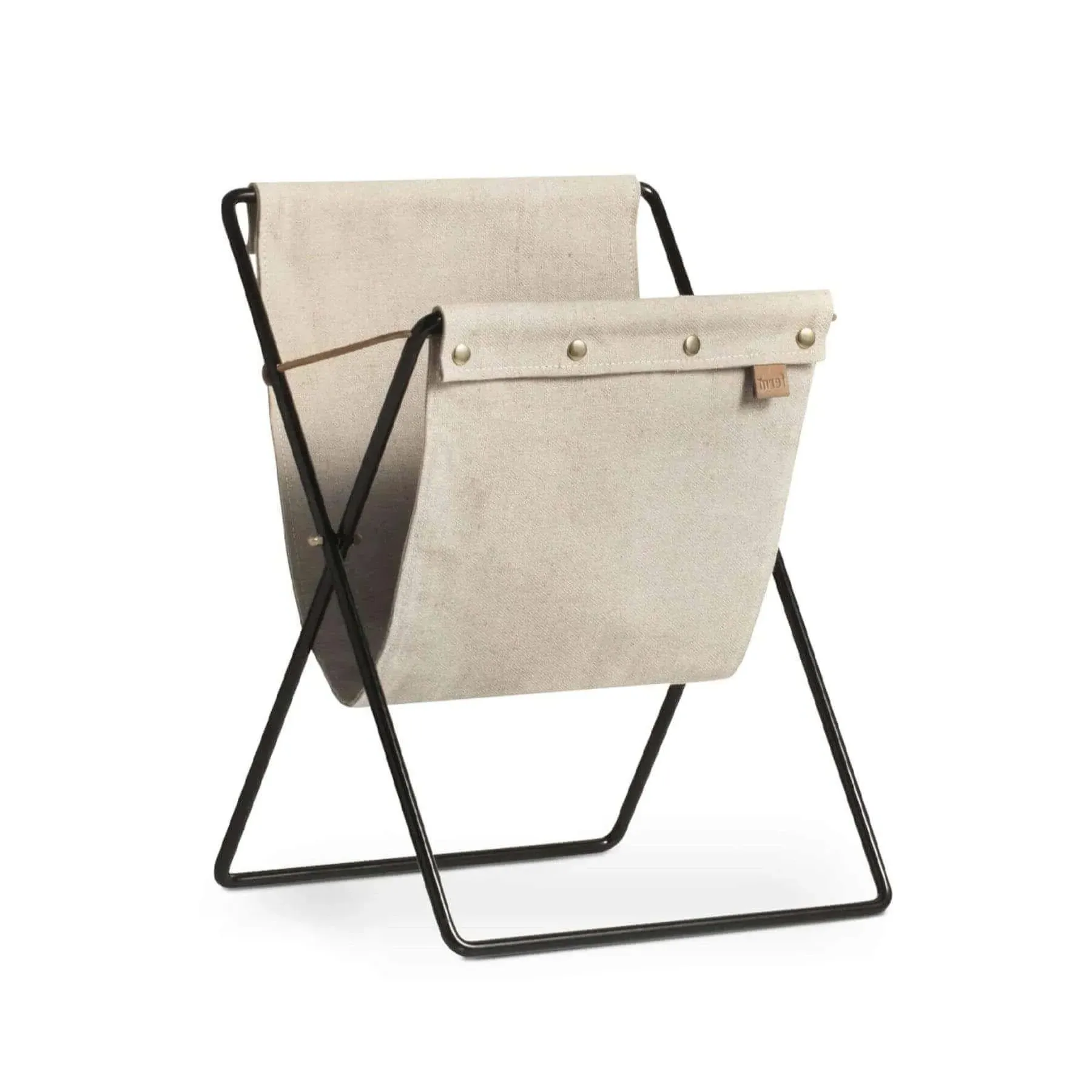 Magazine Stand with Leather Details - Canvas image