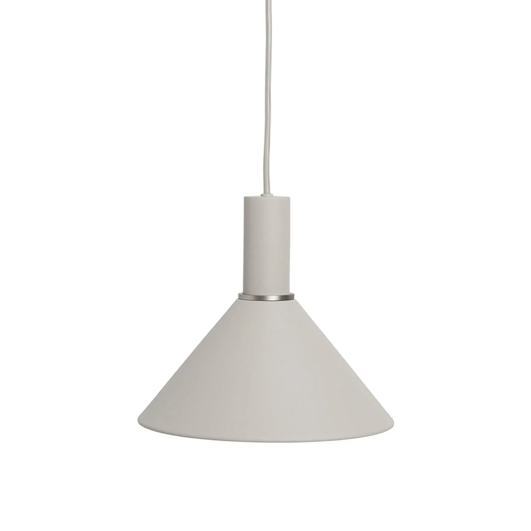 Small Cone Pendant Light - Grey, Metal image