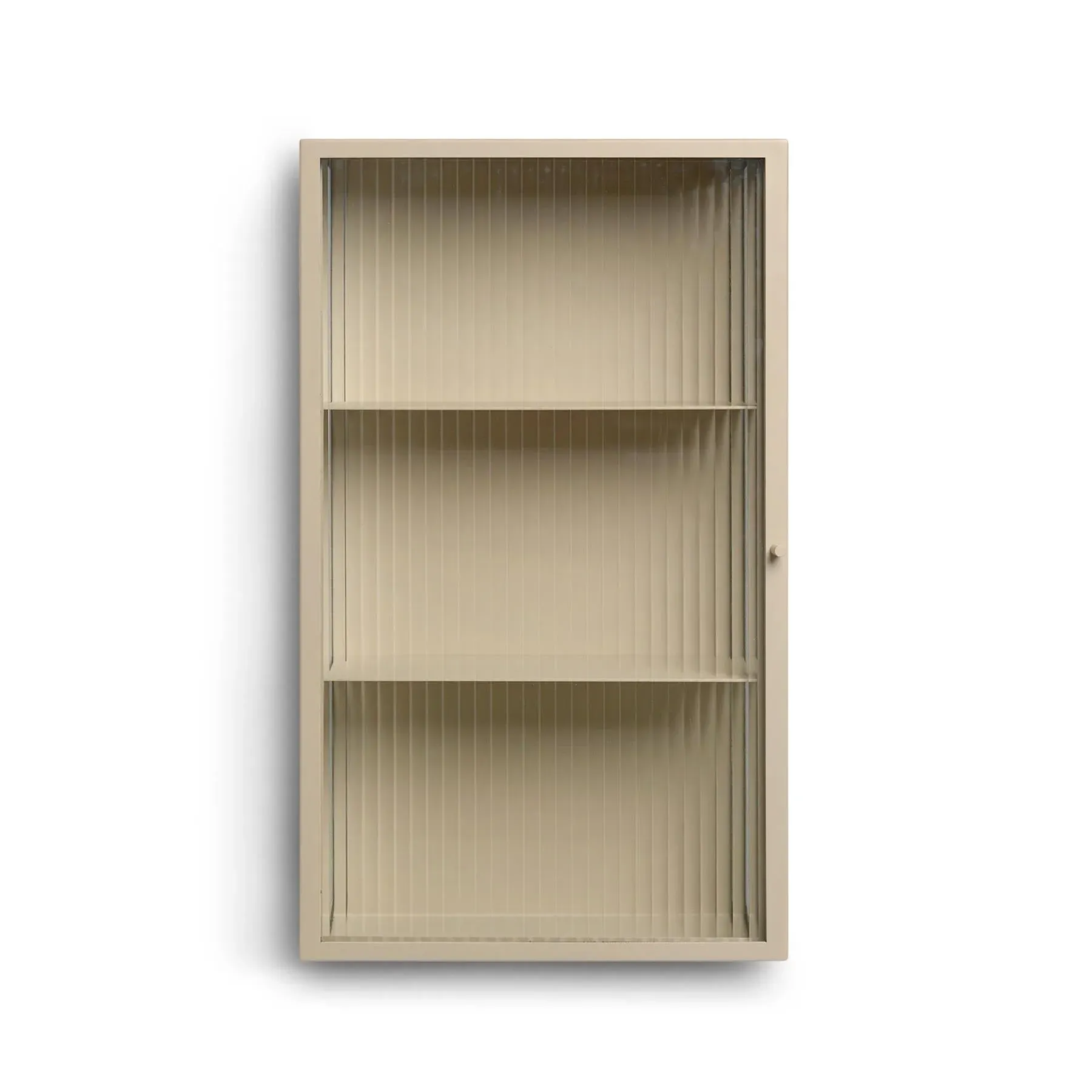 Wall Cabinet with Reeded Glass - Black, Steel