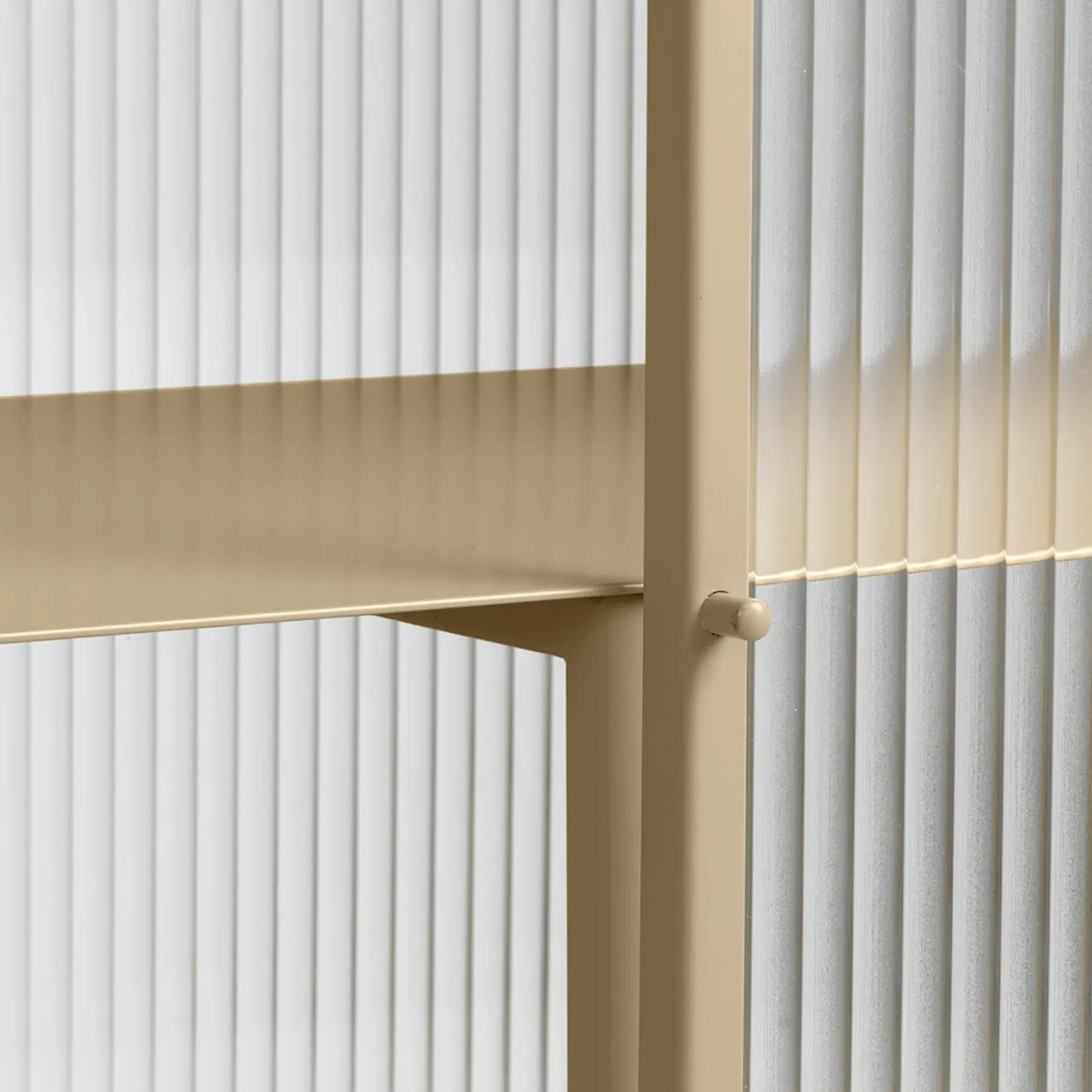 Wall Cabinet with Reeded Glass - Black, Steel